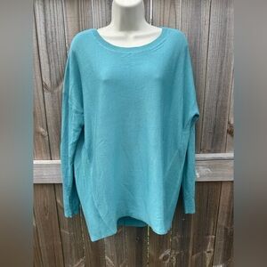 Poof Oversized Teal Sweater - Size Large